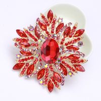 Moda Flor Aleación Diamante De Imitación Mujeres Broches sku image 1