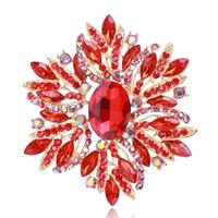 Moda Flor Aleación Diamante De Imitación Mujeres Broches sku image 5