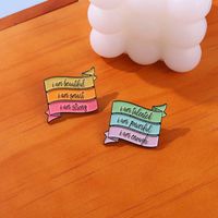 Basic Letter Alloy Stoving Varnish Unisex Brooches main image 5