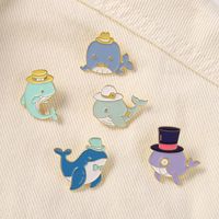 Cute Whale Alloy Stoving Varnish Unisex Brooches main image 4