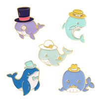 Cute Whale Alloy Stoving Varnish Unisex Brooches main image 5