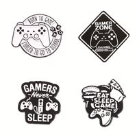 Cartoon Style Letter Game Console Alloy Plating Unisex Brooches main image 4