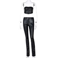 Women's Streetwear Solid Color Spandex Polyester Pants Sets sku image 1