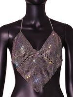 Women's Vest Tank Tops Sequins Diamond Streetwear Solid Color sku image 8