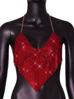 Women's Vest Tank Tops Sequins Diamond Streetwear Solid Color sku image 7