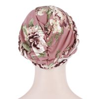 Women's Fashion Color Block Flower Leopard Beanie Hat main image 5