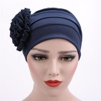 Women's Ethnic Style Solid Color Flower Beanie Hat main image 5