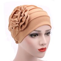Women's Ethnic Style Solid Color Flower Beanie Hat sku image 1