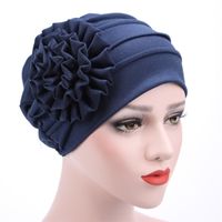 Women's Ethnic Style Solid Color Flower Beanie Hat main image 1
