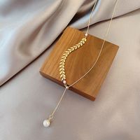 Fashion Grain Alloy Copper Inlay Artificial Pearls Women's Bracelets Earrings Necklace sku image 3