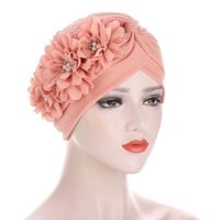 Women's Ethnic Style Flower Rhinestone Pearl Beanie Hat main image 6