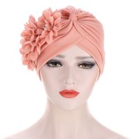 Women's Ethnic Style Flower Rhinestone Pearl Beanie Hat main image 4