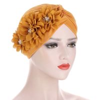 Women's Ethnic Style Flower Rhinestone Pearl Beanie Hat sku image 9