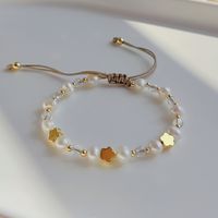 Mode Pentagramm Herzform Blume Perle Kupfer Perlen Überzug Armbänder 1 Stück sku image 1