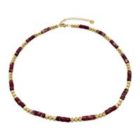 Style Simple Multicolore Acier Inoxydable La Pierre Naturelle Perlé Placage Collier 1 Pièce main image 3