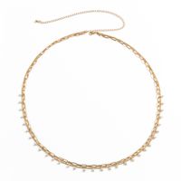 Sexy Pearl Alloy Copper Alloy Copper Gold Plated Women's Waist Chain main image 3