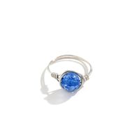 Simple Style Round Copper Inlay Opal Rings 1 Piece sku image 6