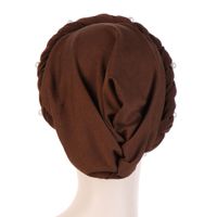 Women's Retro Solid Color Pearl Beanie Hat main image 3