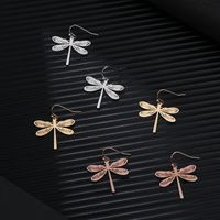 Fashion Dragonfly Copper Earrings 1 Pair main image 4