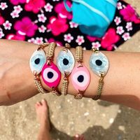 1 Pieza Estilo Étnico Ojo Del Diablo Resina Cascarón Mujeres Pulsera main image 1