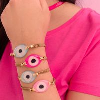 1 Pieza Estilo Étnico Ojo Del Diablo Resina Cascarón Mujeres Pulsera main image 2