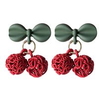 1 Pair Cute Cherry Stoving Varnish Alloy Ear Cuffs Ear Studs main image 2