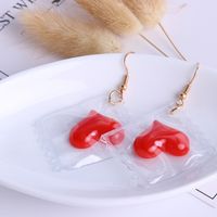 1 Pair Fashion Heart Shape Alloy Plating Women's Drop Earrings main image 3
