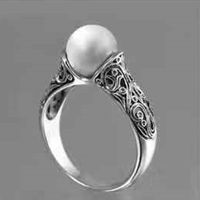 1 Piece Simple Style Waves Alloy Inlay Artificial Pearls Women's Rings main image 6