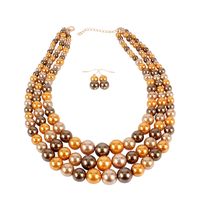 Fashion Multi-color Handmade Imitation Beads Multi-layer Necklace Nhct134439 sku image 4