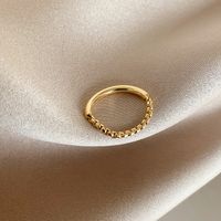 1 Piece Retro Round Metal Pearl Plating Inlay Zircon Gold Plated Women's Rings sku image 3