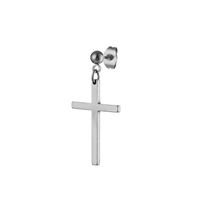 Simple Style Cross Titanium Steel Drop Earrings 1 Piece sku image 1