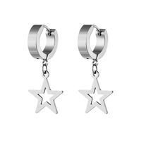 1 Piece Vintage Style Star Stainless Steel Plating Hollow Out Drop Earrings main image 3