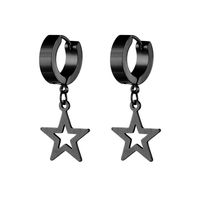 1 Piece Vintage Style Star Stainless Steel Plating Hollow Out Drop Earrings sku image 3