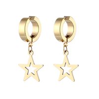 1 Piece Vintage Style Star Stainless Steel Plating Hollow Out Drop Earrings sku image 6