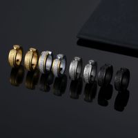 1 Piece Fashion Circle Titanium Steel Plating Ear Clips main image 1