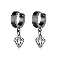 1 Piece Simple Style Solid Color Stainless Steel Plating Hollow Out Drop Earrings Ear Clips sku image 3