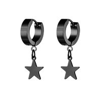 1 Piece Simple Style Pentagram Stainless Steel Plating Drop Earrings sku image 3