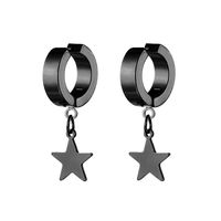 1 Piece Simple Style Pentagram Stainless Steel Plating Drop Earrings main image 3