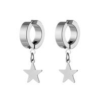 1 Piece Simple Style Pentagram Stainless Steel Plating Drop Earrings sku image 2
