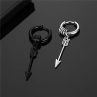 1 Piece Hip-hop Arrow Plating Titanium Steel Drop Earrings main image 3