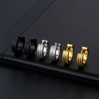 1 Piece Fashion Solid Color Alloy Plating Men's Earrings main image 1