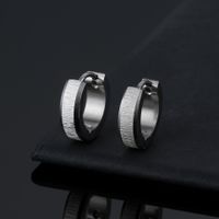 1 Piece Simple Style Solid Color Titanium Steel Plating Earrings main image 4