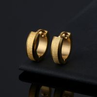 1 Piece Simple Style Solid Color Titanium Steel Plating Earrings main image 3