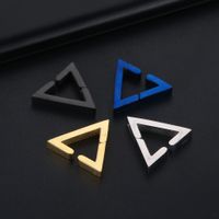 Simple Style Triangle Titanium Steel Polishing Ear Clips Earrings 1 Piece main image 1