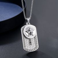 Exaggerated Solid Color Titanium Steel Pendant Necklace 1 Piece main image 3