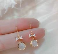 1 Pair Fashion Flower Alloy Plating Inlay Artificial Diamond Opal Women's Ear Studs sku image 7