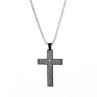 Fashion Cross Stainless Steel Titanium Steel Plating Pendant Necklace 1 Piece sku image 2