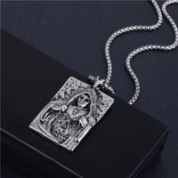 Fashion Pentagram Lion Alloy Titanium Steel Stoving Varnish Pendant Necklace 1 Piece sku image 10
