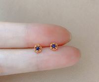 1 Pair Fashion Flower Alloy Plating Inlay Artificial Diamond Opal Women's Ear Studs sku image 6