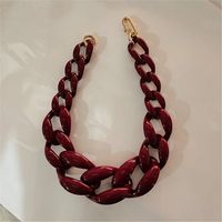 Casual Solid Color Resin Chain Women's Necklace main image 4